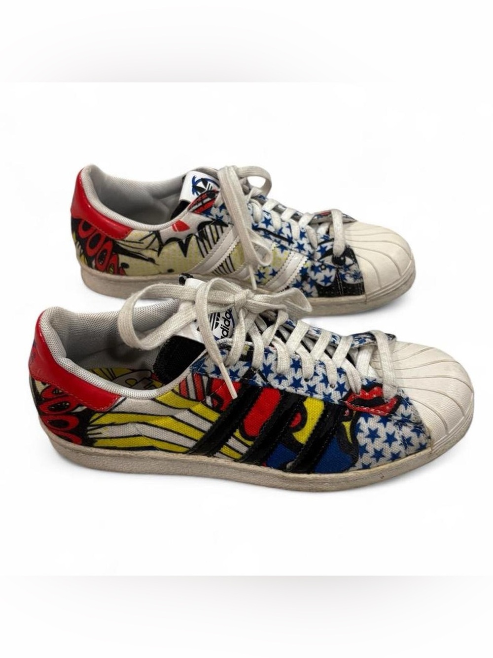Adidas Superstar Rita Ora shoes with abstract graphic art